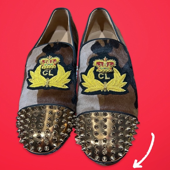 Christian Louboutin Shoes | Christian Louboutin Mens Shoes Size 42.5 European with Spikes. | Color: Brown/Tan | Size: 8.5 | Amy1441's Closet